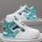 Men's Fashion Skate Shoes, Breathable Non-slip Lace-up Sneakers With PU Leathre Uppers For Outdoor, Autumn And Winter