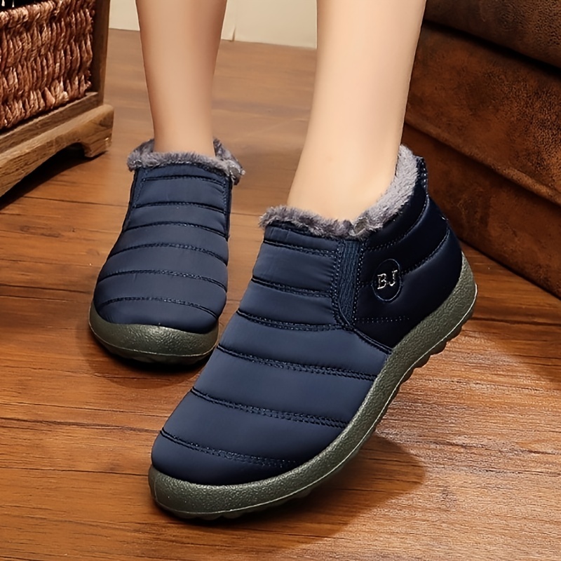 mens casual boots waterproof windproof side zipper ankle boots for winter details 4