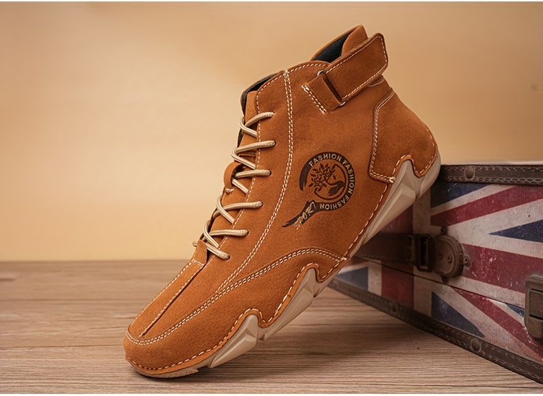 mens lace up sneakers casual walking shoes with hook and loop fastener comfortable and breathable details 36